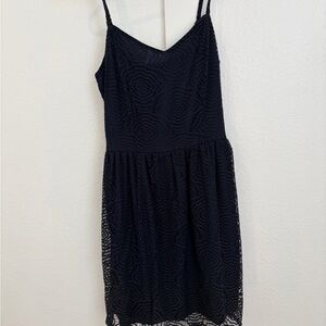BeBop Navy Blue Lace Mini Dress